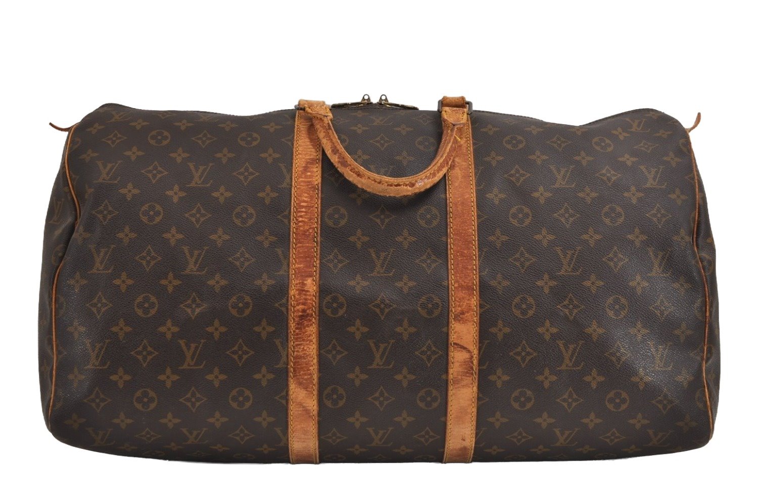 Authentic Louis Vuitton Monogram Keepall 55 Travel Boston Bag M41424 LV 2291J