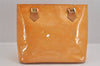 Authentic Louis Vuitton Vernis Houston Hand Bag Yellow M91054 LV Junk 2292J