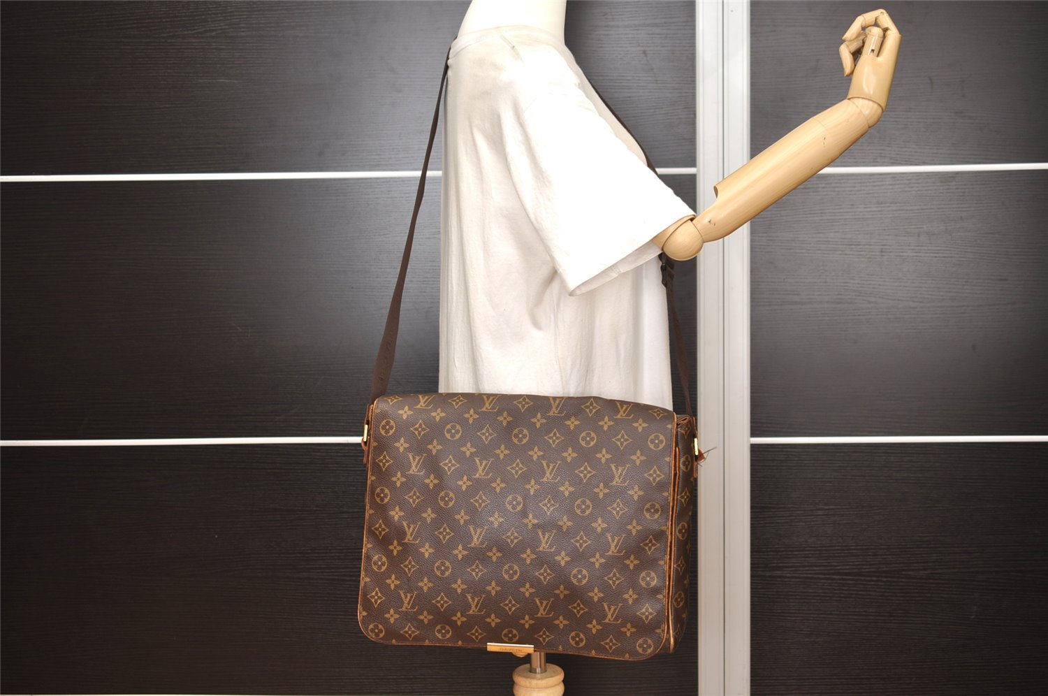 Authentic Louis Vuitton Monogram Abbesses Shoulder Bag M45257 LV 2293J