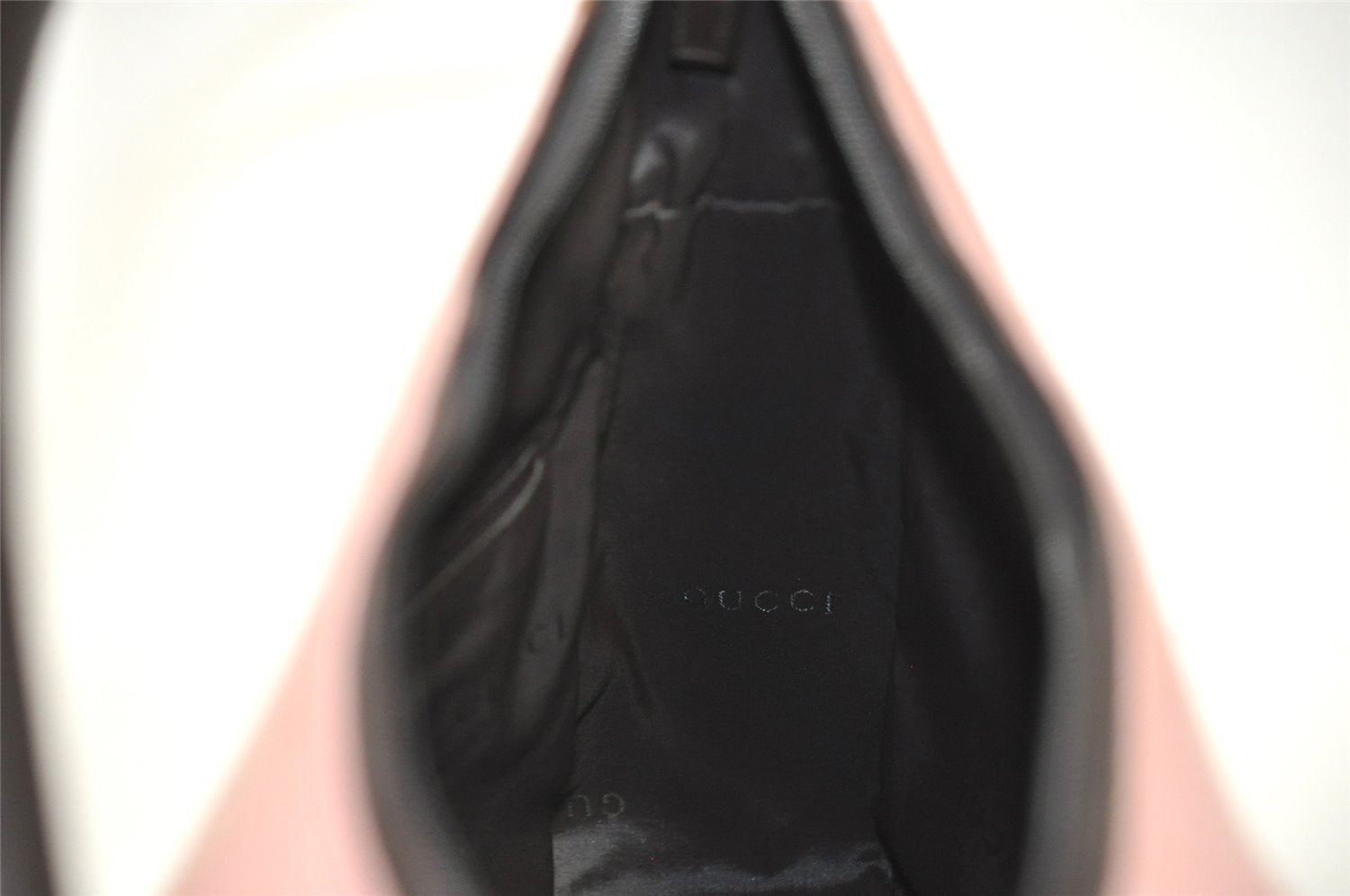 Authentic GUCCI Vintage Shoulder Hand Bag Purse Canvas Leather 77112 Pink 2294I