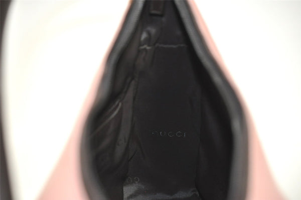 Authentic GUCCI Vintage Shoulder Hand Bag Purse Canvas Leather 77112 Pink 2294I