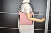 Authentic GUCCI Vintage Shoulder Hand Bag Purse Canvas Leather 77112 Pink 2294I