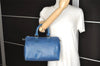 Authentic Louis Vuitton Epi Speedy 25 Hand Boston Bag Blue M43015 LV Junk 2295J