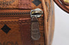 Authentic MCM Vintage Visetos Leather Shoulder Cross Body Bag Purse Brown 2296J