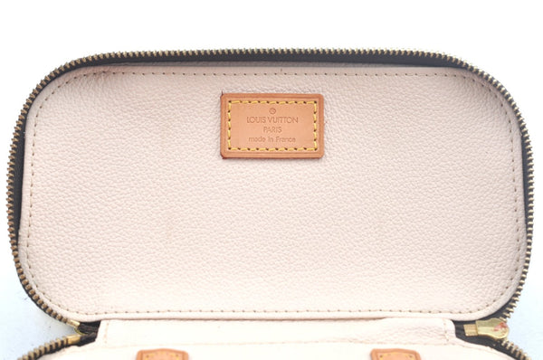 Authentic Louis Vuitton Monogram Trousse Blush PM Cosmetic Pouch M47510 LV 2297J