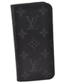 Authentic Louis Vuitton Monogram Eclipse Folio iPhone 7 8 Case M62640 LV 2301I