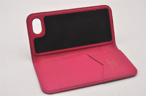 Authentic Louis Vuitton Monogram Folio Iphone 7 8 Case Pink M61906 LV 2302I