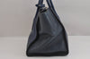 Authentic PRADA Vintage Leather Nappa 2Way Shoulder Tote Bag BN2762 Blue 2302J