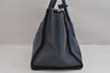 Authentic PRADA Vintage Leather Nappa 2Way Shoulder Tote Bag BN2762 Blue 2302J