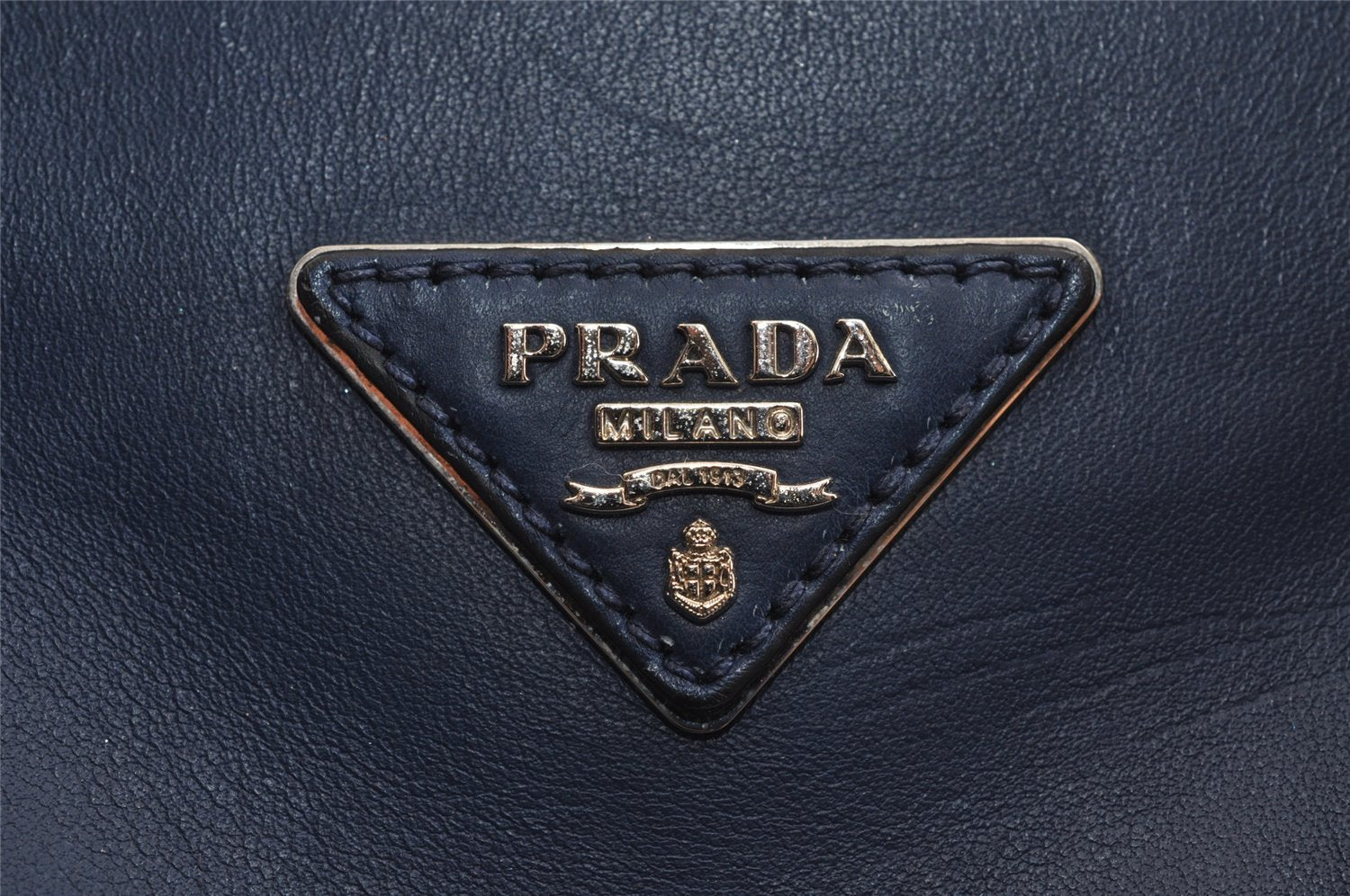 Authentic PRADA Vintage Leather Nappa 2Way Shoulder Tote Bag BN2762 Blue 2302J