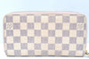 Authentic Louis Vuitton Damier Azur Zippy Wallet Long Purse Pink N63503 LV 2303I