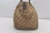 Authentic GUCCI Web Sherry Line Tote Bag GG Canvas Leather 131230 Brown 2303J