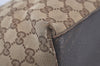 Authentic GUCCI Web Sherry Line Tote Bag GG Canvas Leather 131230 Brown 2303J
