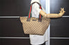 Authentic GUCCI Web Sherry Line Tote Bag GG Canvas Leather 131230 Brown 2303J