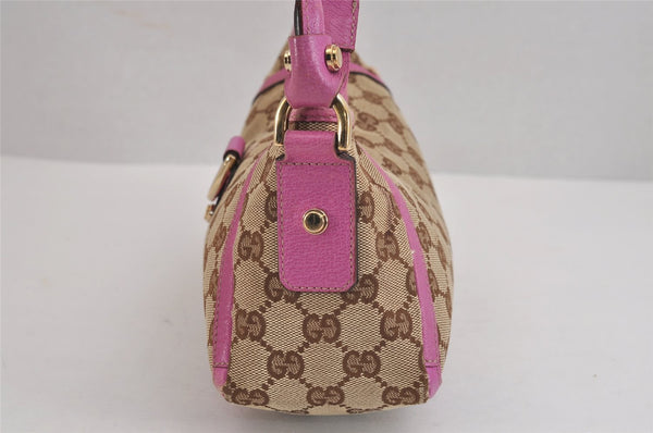 Authentic GUCCI Abbey Shoulder Hand Bag GG Canvas Leather 130939 Brown 2304J