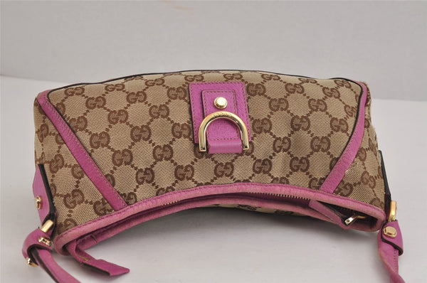 Authentic GUCCI Abbey Shoulder Hand Bag GG Canvas Leather 130939 Brown 2304J