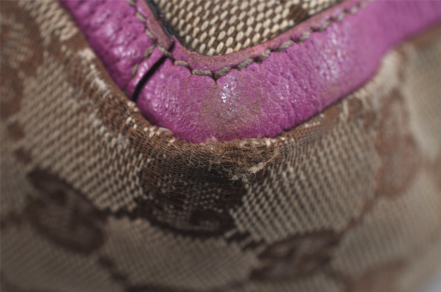 Authentic GUCCI Abbey Shoulder Hand Bag GG Canvas Leather 130939 Brown 2304J