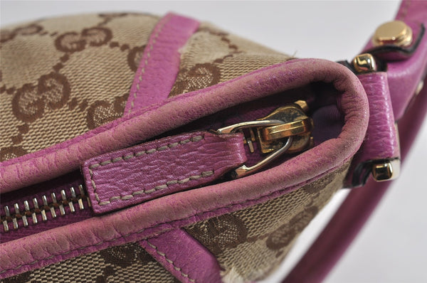 Authentic GUCCI Abbey Shoulder Hand Bag GG Canvas Leather 130939 Brown 2304J