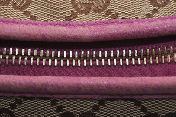 Authentic GUCCI Abbey Shoulder Hand Bag GG Canvas Leather 130939 Brown 2304J