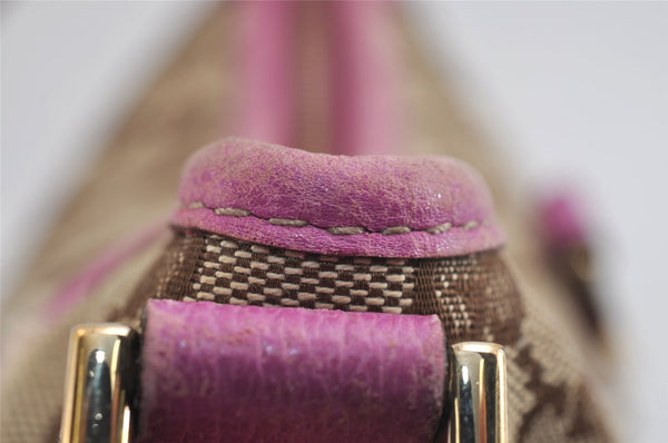 Authentic GUCCI Abbey Shoulder Hand Bag GG Canvas Leather 130939 Brown 2304J