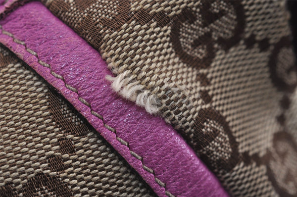 Authentic GUCCI Abbey Shoulder Hand Bag GG Canvas Leather 130939 Brown 2304J