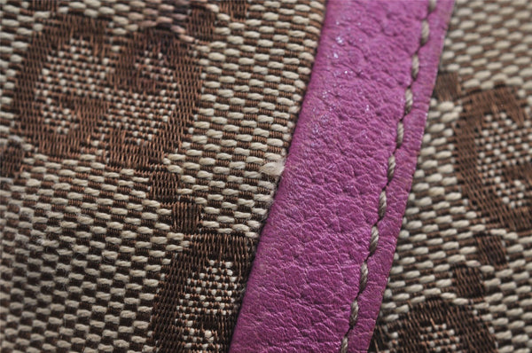 Authentic GUCCI Abbey Shoulder Hand Bag GG Canvas Leather 130939 Brown 2304J