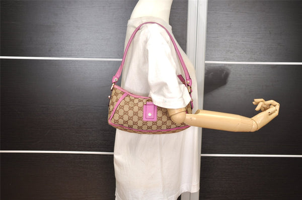 Authentic GUCCI Abbey Shoulder Hand Bag GG Canvas Leather 130939 Brown 2304J