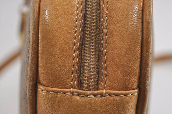 Authentic GUCCI Micro GG PVC Leather Shoulder Cross Body Bag Purse Brown 2305J