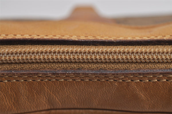 Authentic GUCCI Micro GG PVC Leather Shoulder Cross Body Bag Purse Brown 2305J