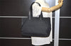 Authentic CHANEL New Travel Line Shoulder Tote Bag Nylon Leather Black 2308J