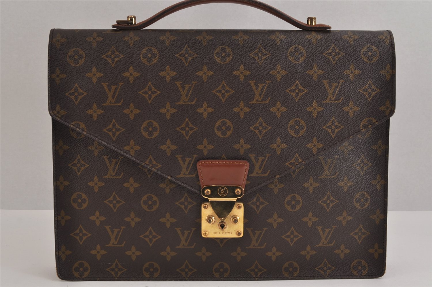 Auth Louis Vuitton Monogram Porte Documents Bandouliere M53338 Briefcase 2309J
