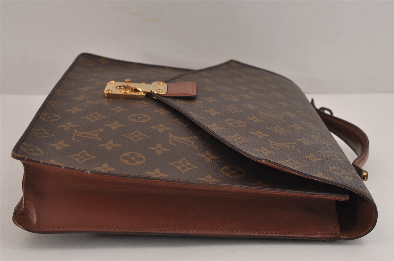 Auth Louis Vuitton Monogram Porte Documents Bandouliere M53338 Briefcase 2309J