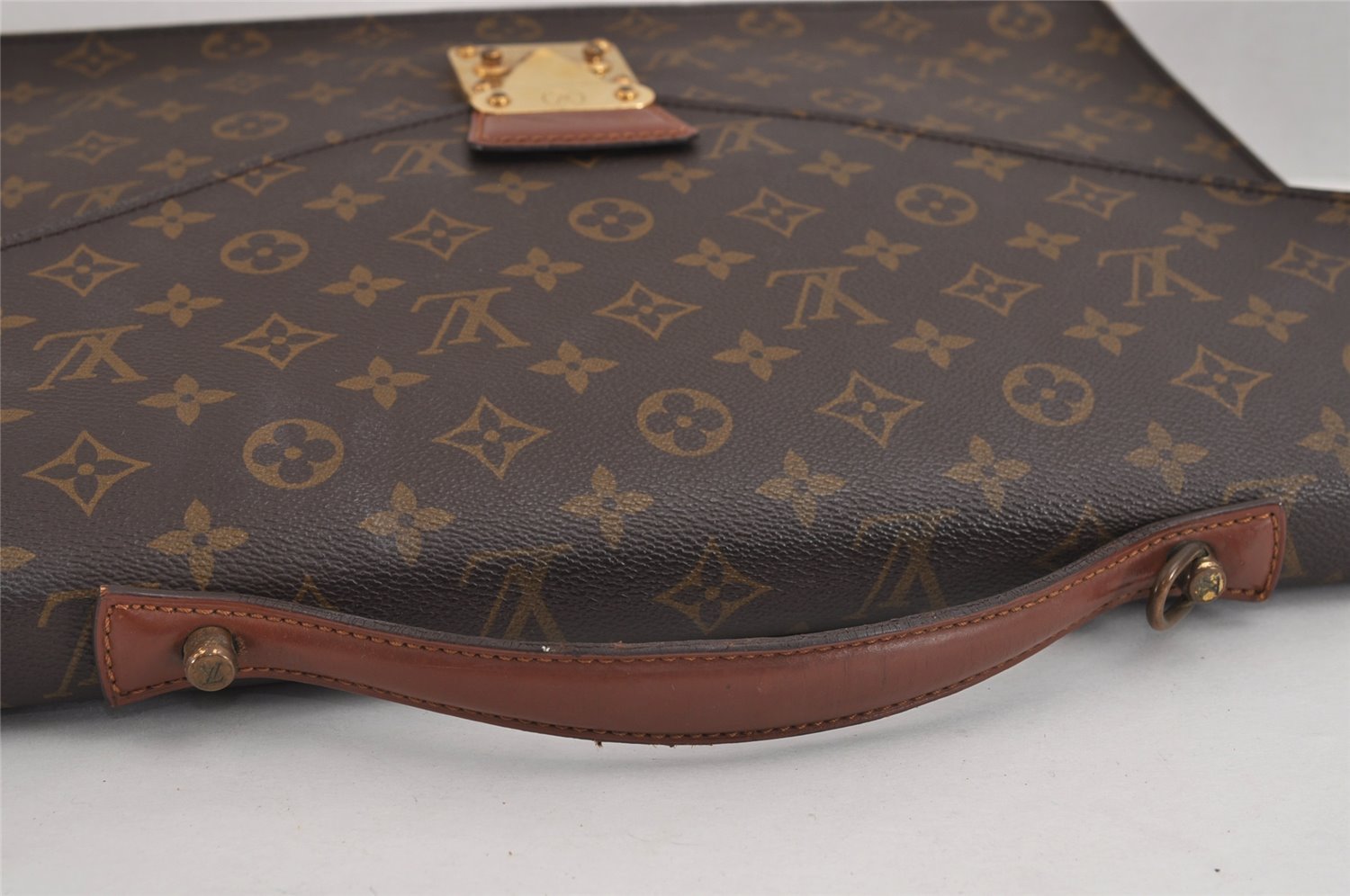 Auth Louis Vuitton Monogram Porte Documents Bandouliere M53338 Briefcase 2309J