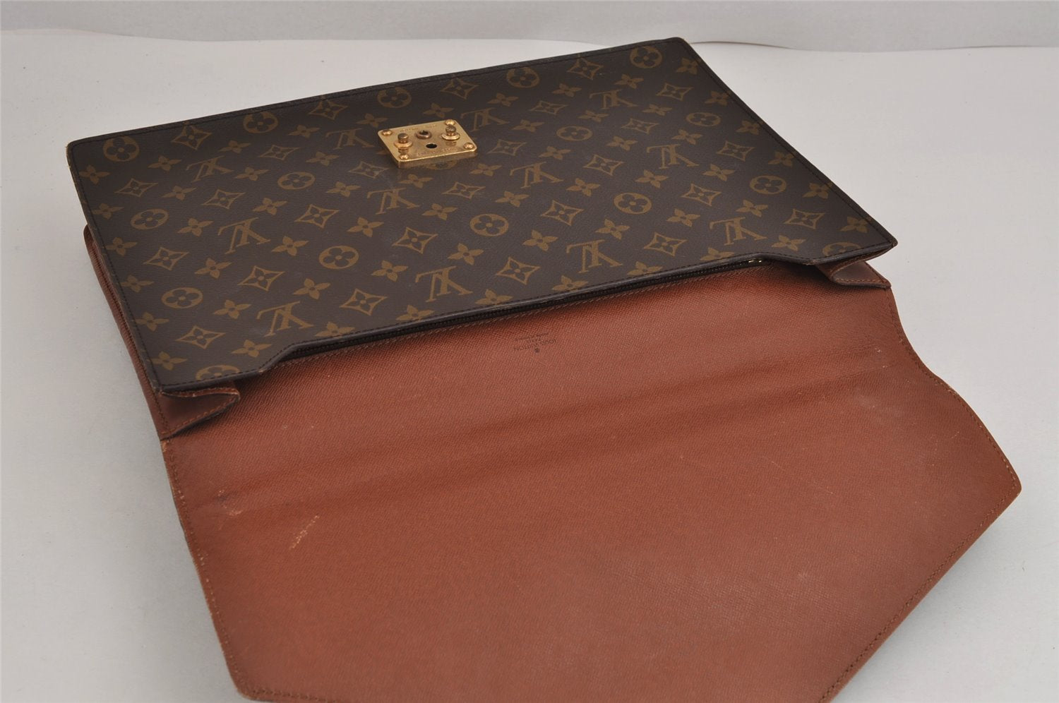 Auth Louis Vuitton Monogram Porte Documents Bandouliere M53338 Briefcase 2309J