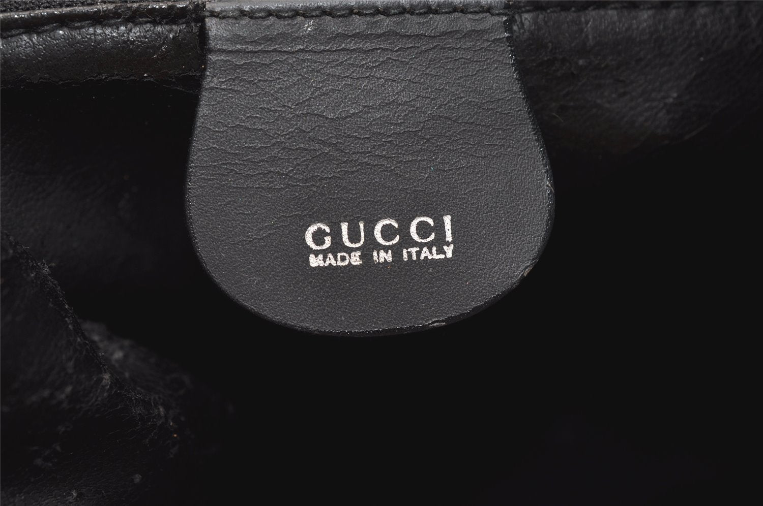 Authentic GUCCI Vintage Bamboo 2Way Shoulder Tote Bag Suede Leather Black 2309K