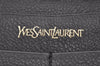 Authentic YVES SAINT LAURENT Vintage Long Wallet Purse Leather Black 2310I