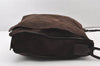 Authentic GUCCI Vintage Shoulder Cross Body Bag Suede Leather Brown 2310J