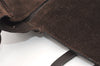Authentic GUCCI Vintage Shoulder Cross Body Bag Suede Leather Brown 2310J