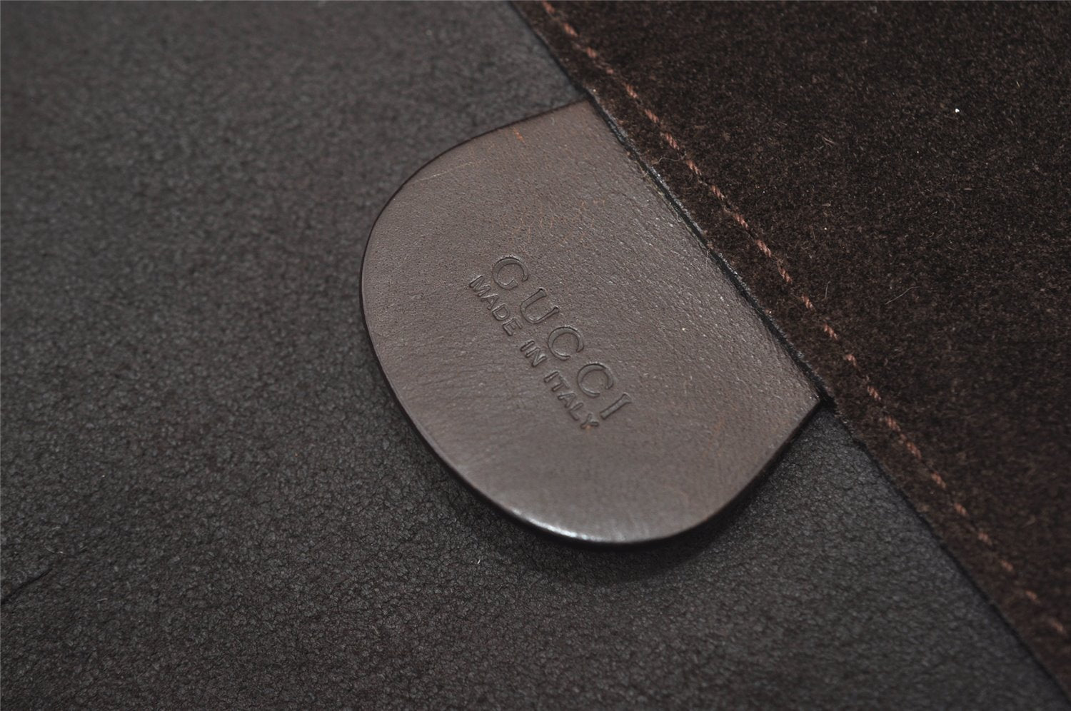 Authentic GUCCI Vintage Shoulder Cross Body Bag Suede Leather Brown 2310J