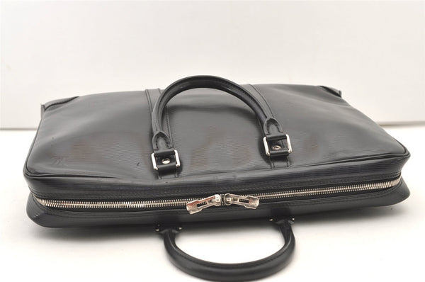 Authentic Louis Vuitton Epi Porte Documents Voyage Briefcase M59162 Black 2311J