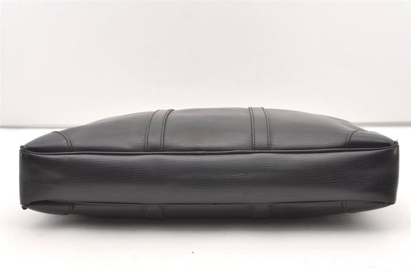 Authentic Louis Vuitton Epi Porte Documents Voyage Briefcase M59162 Black 2311J