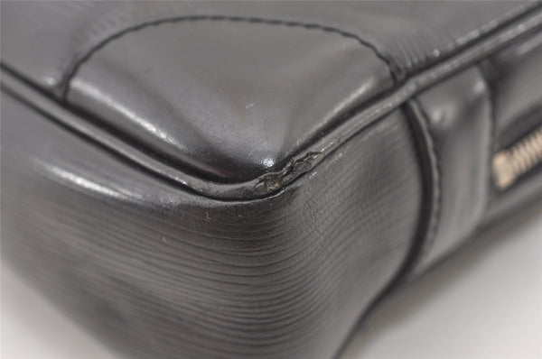 Authentic Louis Vuitton Epi Porte Documents Voyage Briefcase M59162 Black 2311J