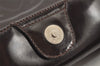 Authentic GUCCI Vintage Shoulder Hand Bag Purse Enamel Brown 2311K
