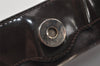 Authentic GUCCI Vintage Shoulder Hand Bag Purse Enamel Brown 2311K