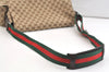 Authentic GUCCI Web Sherry Line Shoulder Bag GG Canvas Leather Brown 2312K