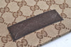 Authentic GUCCI Web Sherry Line Shoulder Bag GG Canvas Leather Brown 2312K