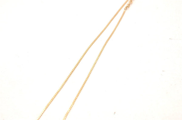 Authentic Christian Dior Gold Tone Chain Rhinestone Pendant Necklace CD 2313J