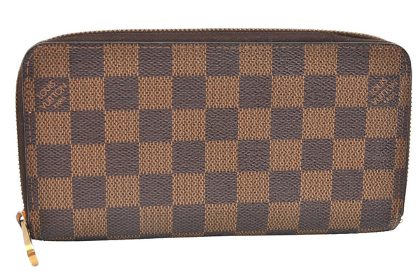 Authentic Louis Vuitton Damier Zippy Long Wallet Purse N60015 LV 2314I