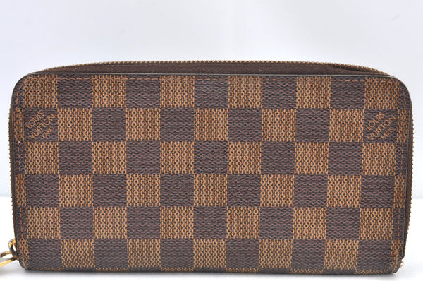 Authentic Louis Vuitton Damier Zippy Long Wallet Purse N60015 LV 2314I