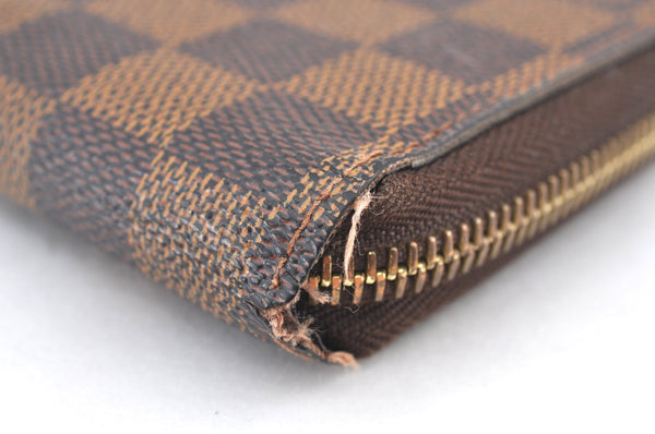 Authentic Louis Vuitton Damier Zippy Long Wallet Purse N60015 LV 2314I